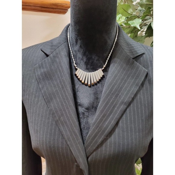 Calvin Klein Women's Black Single Breasted Three Button Blazer Jacket Size 8 - Picture 12 of 13